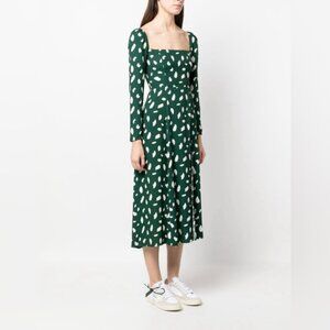 Reformation Sigmund paint-splatter midi dress (98% New)